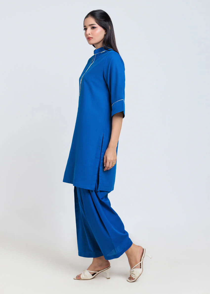 Blue-Khaddar-2 Piece (AWT212P84P)B-6 (R12) - Image 3
