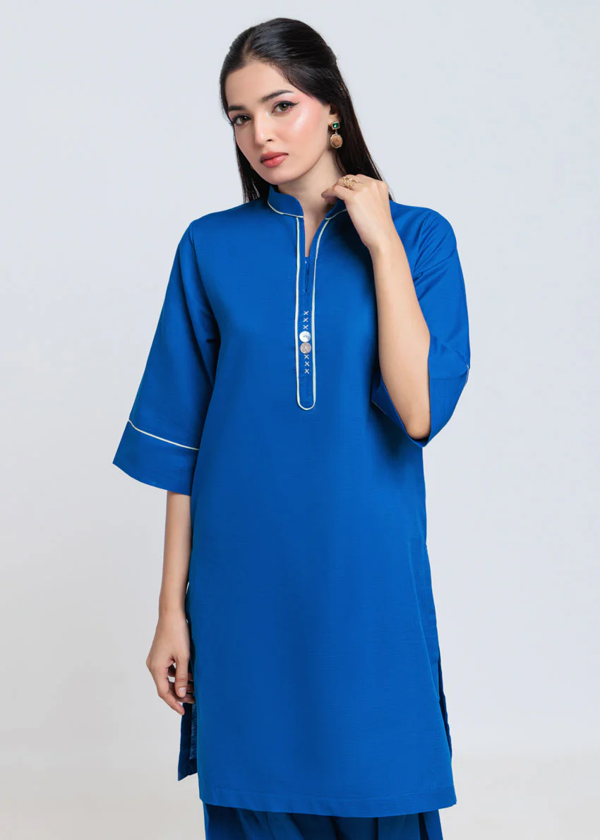 Blue-Khaddar-2 Piece (AWT212P84P)B-6 (R12) - Image 4