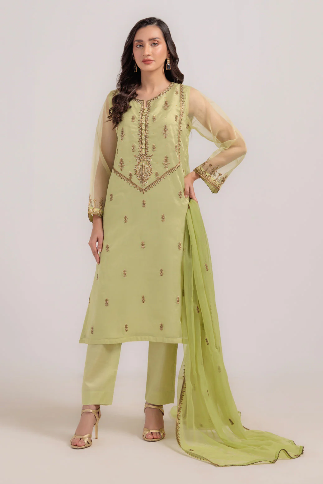 GREEN-ORGANZA-3 PIECE (BS5243P26)B-43 R-4 - Image 3