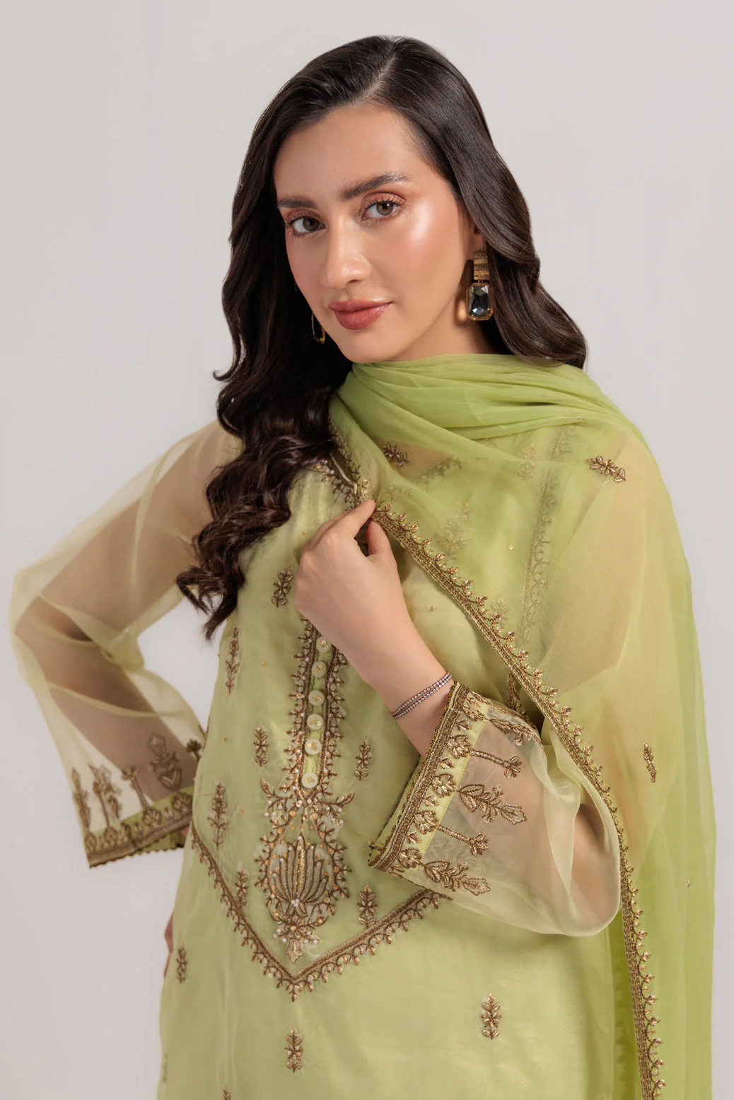 GREEN-ORGANZA-3 PIECE (BS5243P26)B-43 R-4 - Image 5