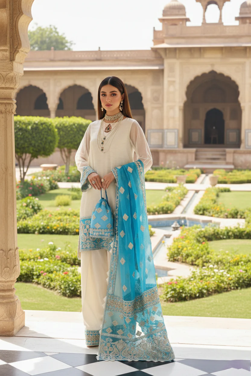 Raw-Silk Stitched 3 Piece Bma-5-239 (B-196) R2 - Image 3