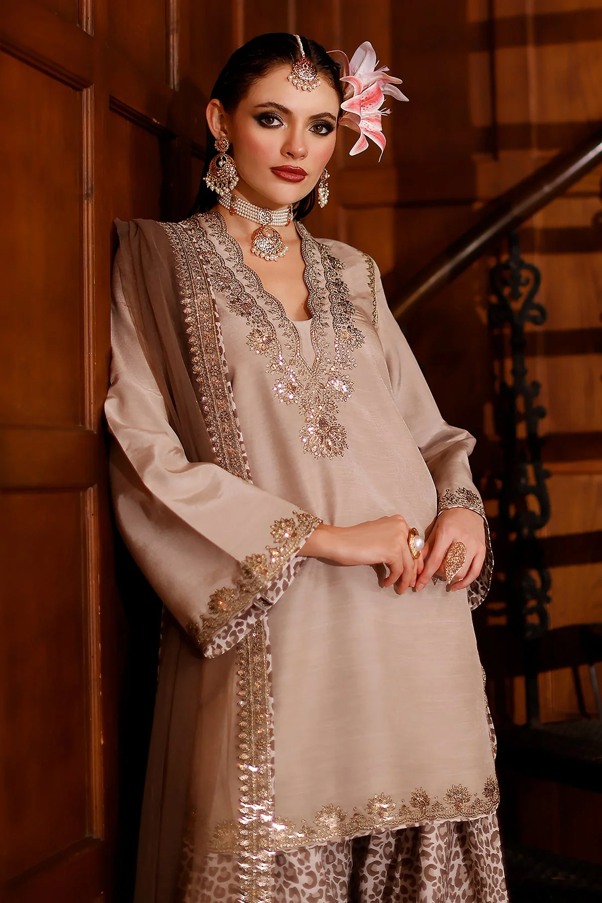 Raw-Silk Stitched 3 Piece Bma-6-157 (B-93) - Image 5