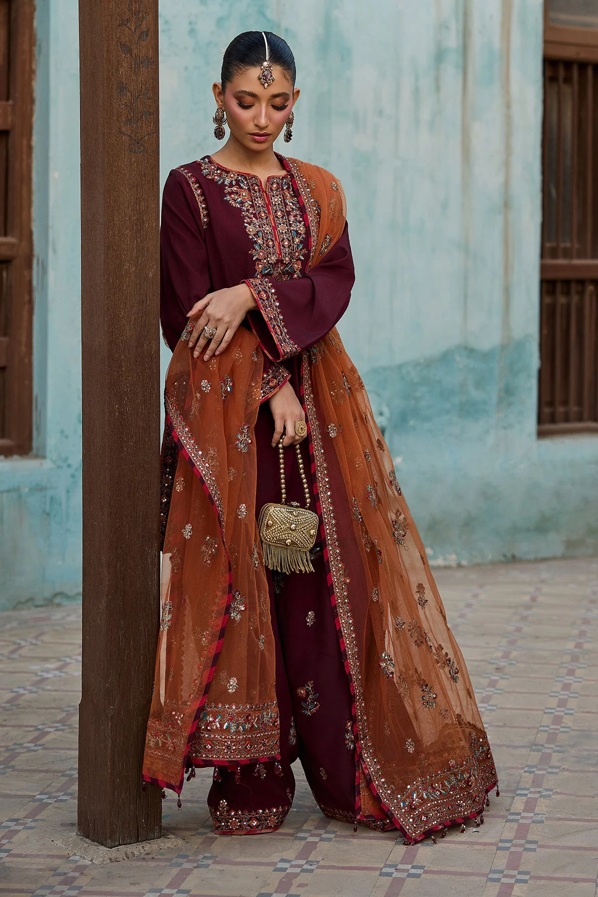 Raw-Silk Stitched 3 Piece Bma-6-204(B-134) R3 - Image 3