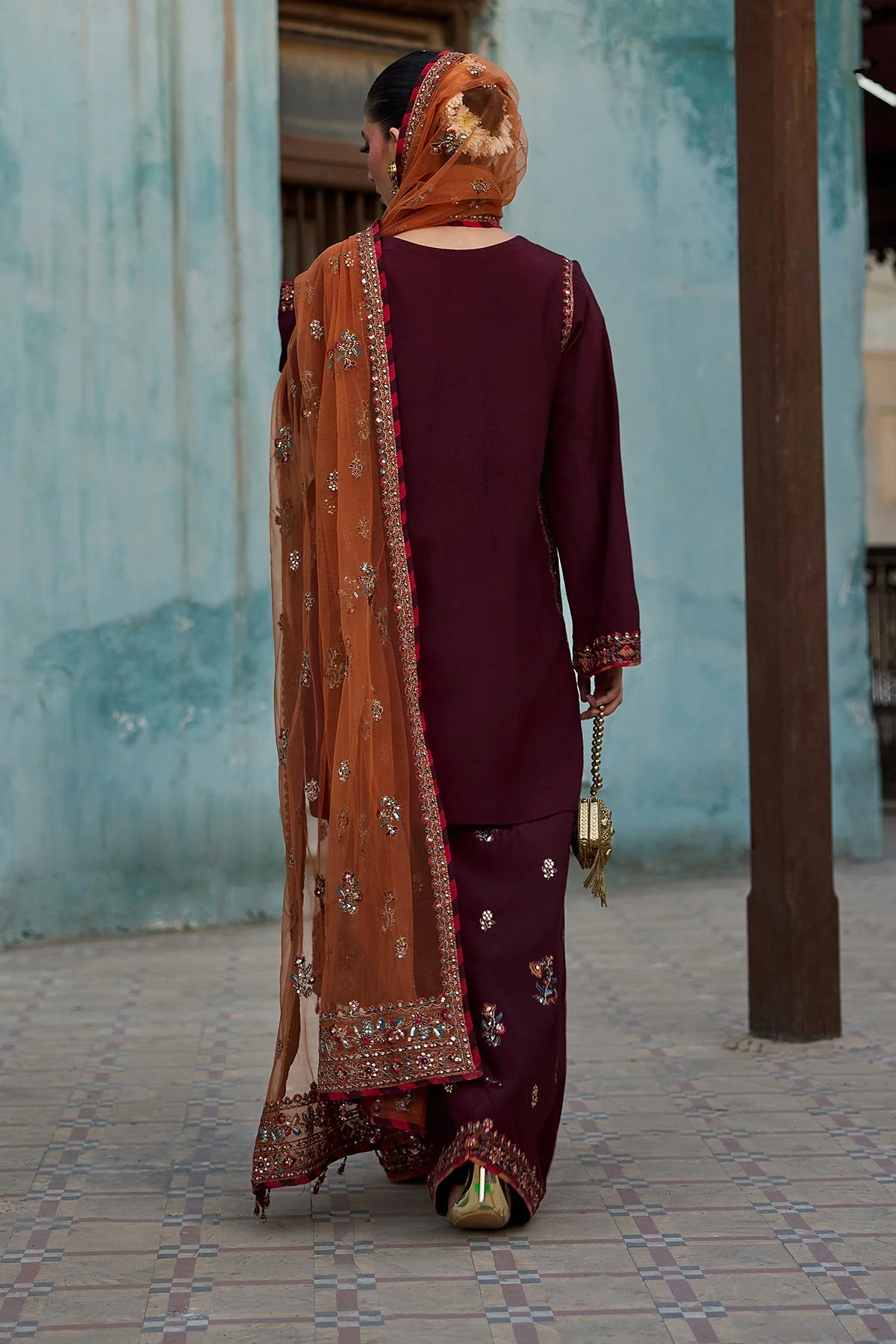 Raw-Silk Stitched 3 Piece Bma-6-204(B-134) R3 - Image 5