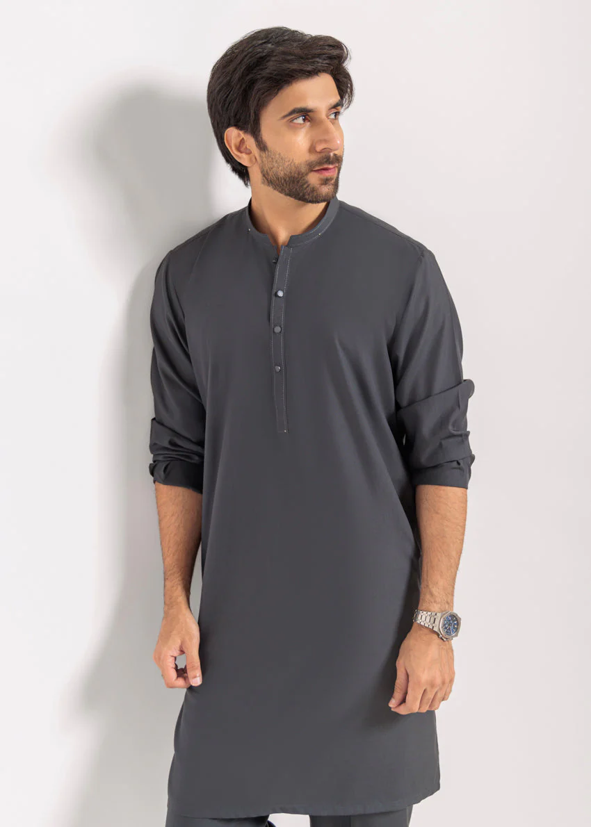 Charcoal-Blended-Kurta Trouser - (M25KPS2007) B-04/11 - Image 3