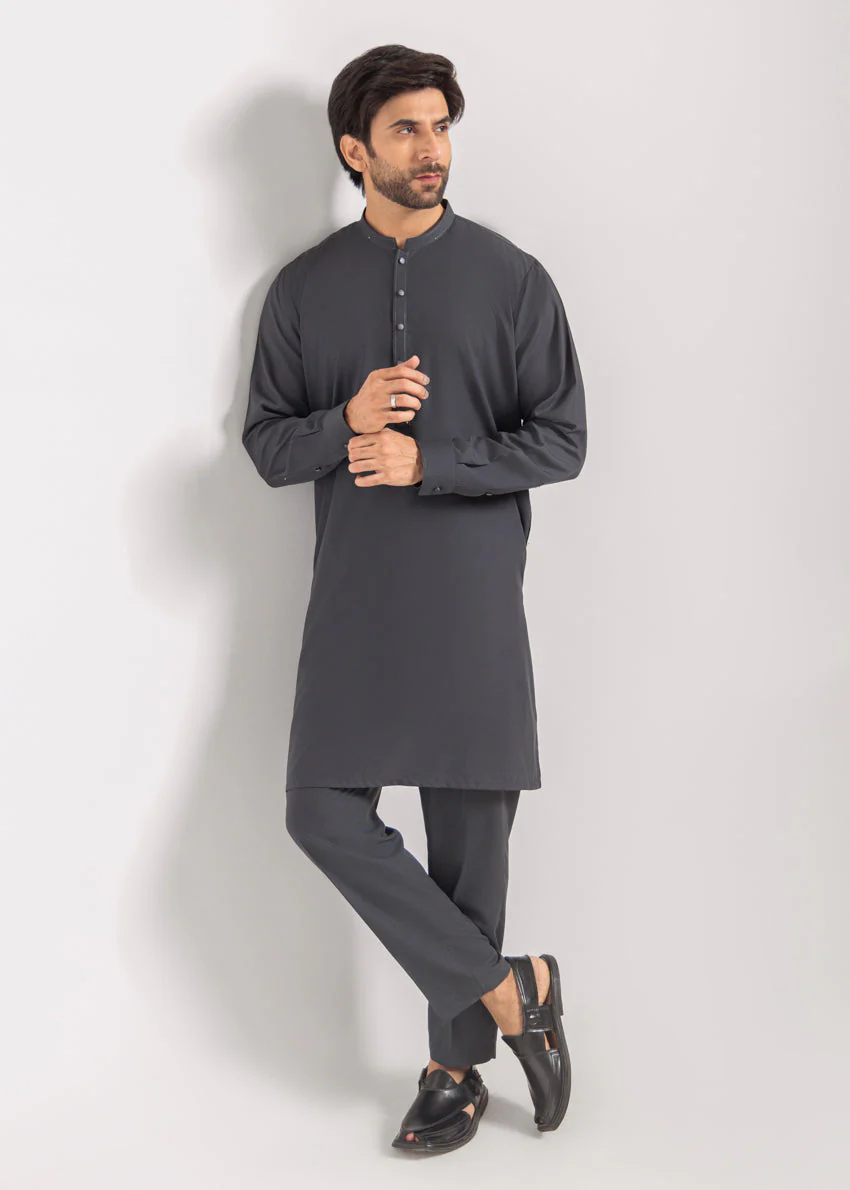 Charcoal-Blended-Kurta Trouser - (M25KPS2007) B-04/11 - Image 4