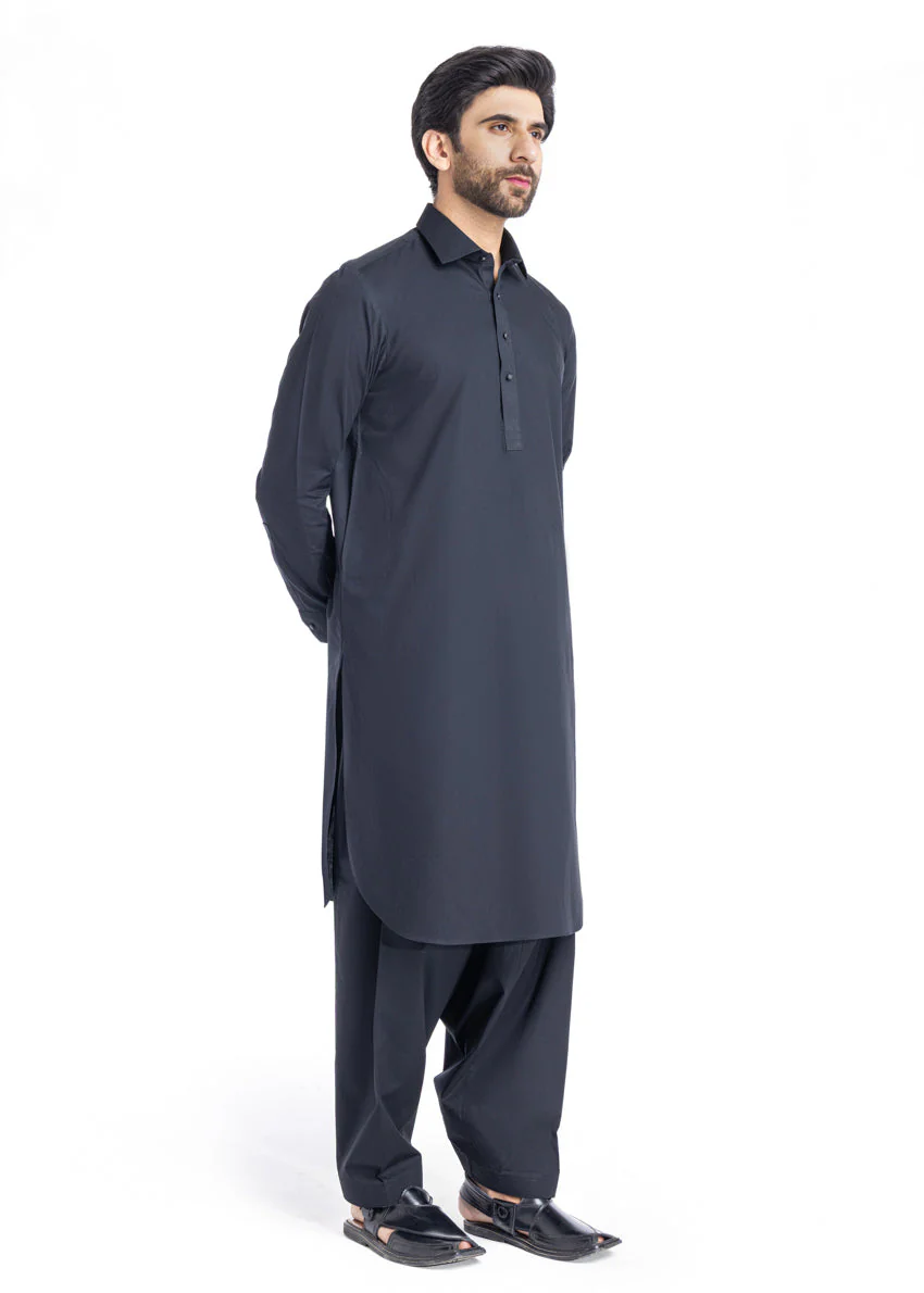Black-Cotton-Shalwar Suit - (MP2PSBW25ADD6) B-26 R22 - Image 3