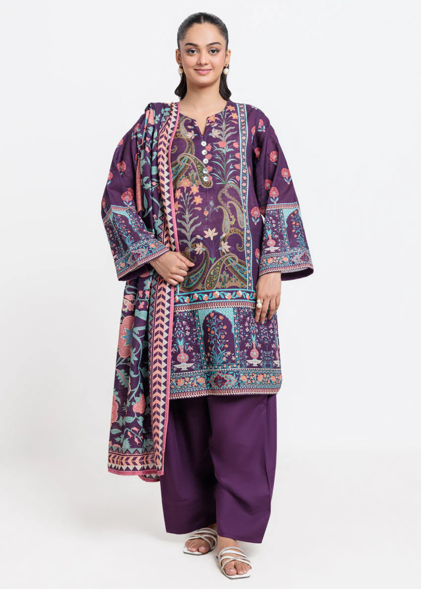 Indigo-Khaddar-3 Piece (WP3PPBW25B10N3)B-48 (R-11) - Image 3