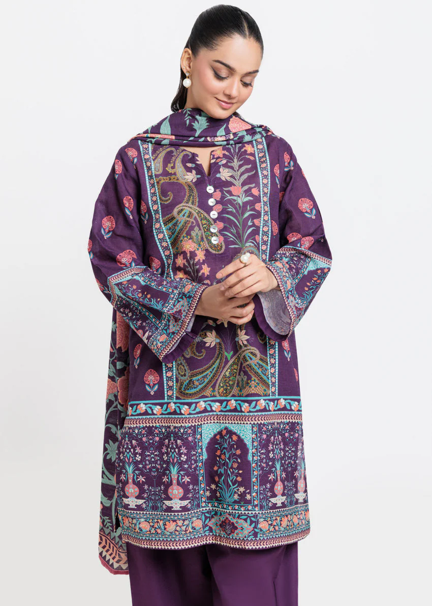 Indigo-Khaddar-3 Piece (WP3PPBW25B10N3)B-48 (R-11) - Image 5