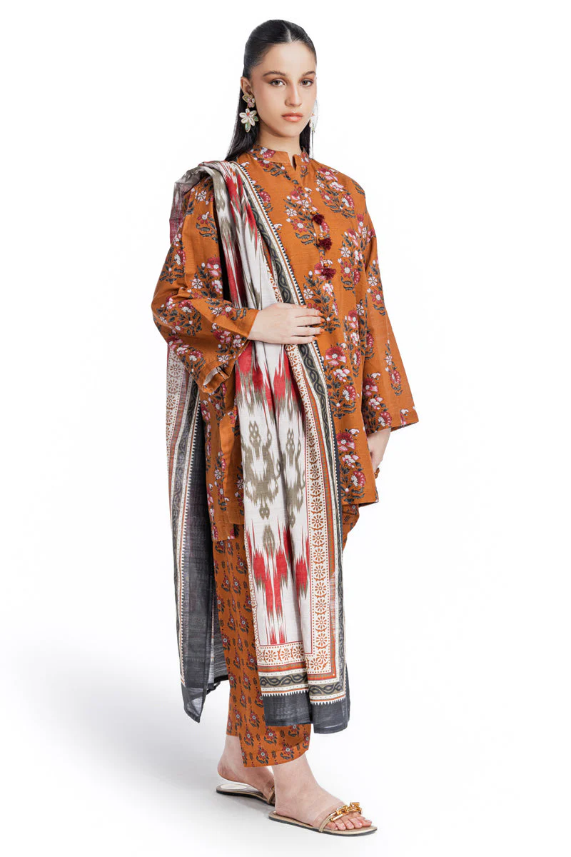 Mahogany-Khaddar-3 Piece-(WP3PPBW25B11D7)B-5 R11 - Image 3