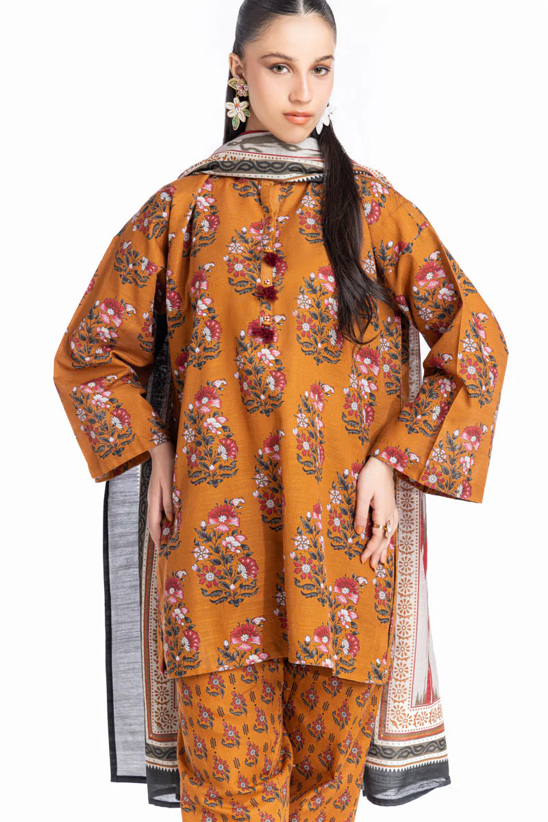 Mahogany-Khaddar-3 Piece-(WP3PPBW25B11D7)B-5 R11 - Image 5