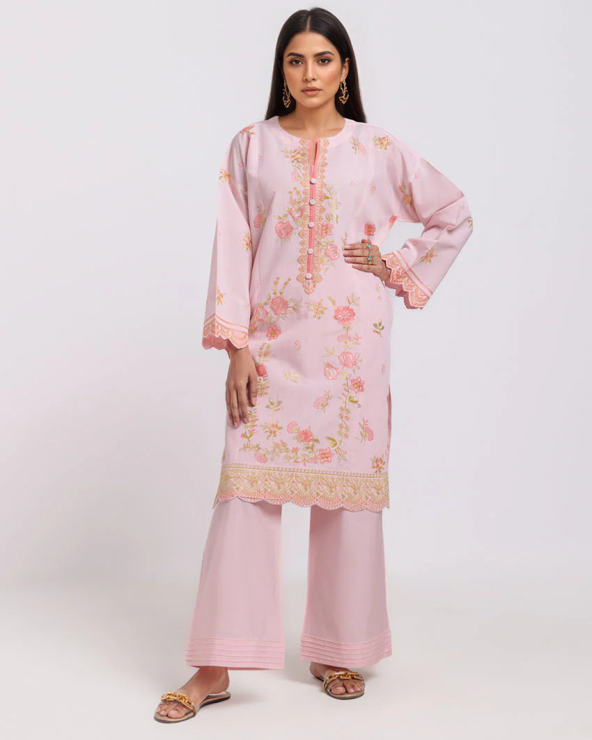 L-Pink-Cotton Silk-2 Piece (WPS252SE3059) B-7 (R13) - Image 3