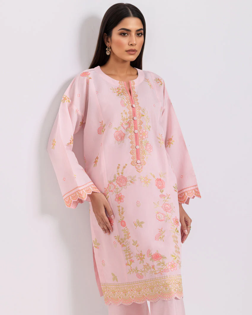 L-Pink-Cotton Silk-2 Piece (WPS252SE3059) B-7 (R13) - Image 4