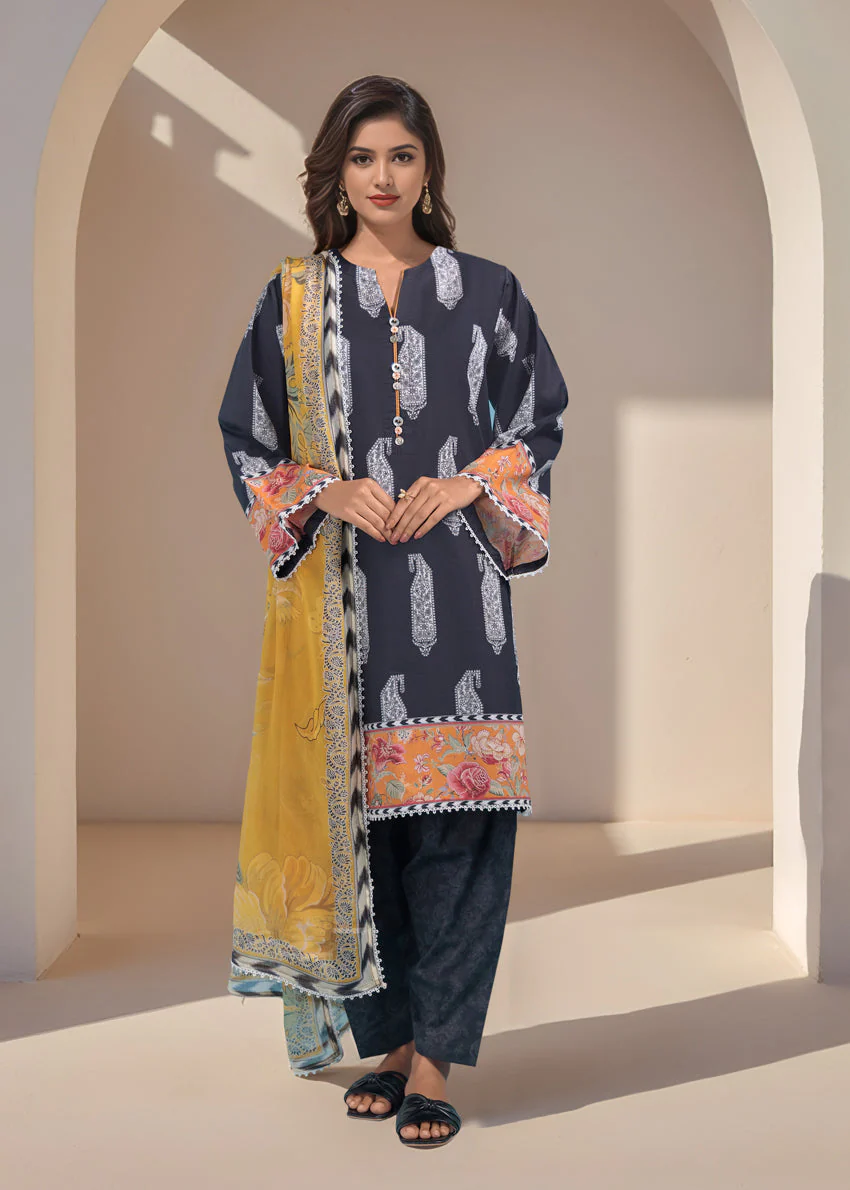 Black-Cambric-3 Piece (WPS25P3037)B-08 (R-9) - Image 3