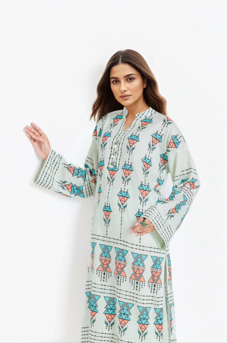 L-Green-Viscose-2 Piece (WPSTPBW25B9O14)B-37(R14) - Image 4